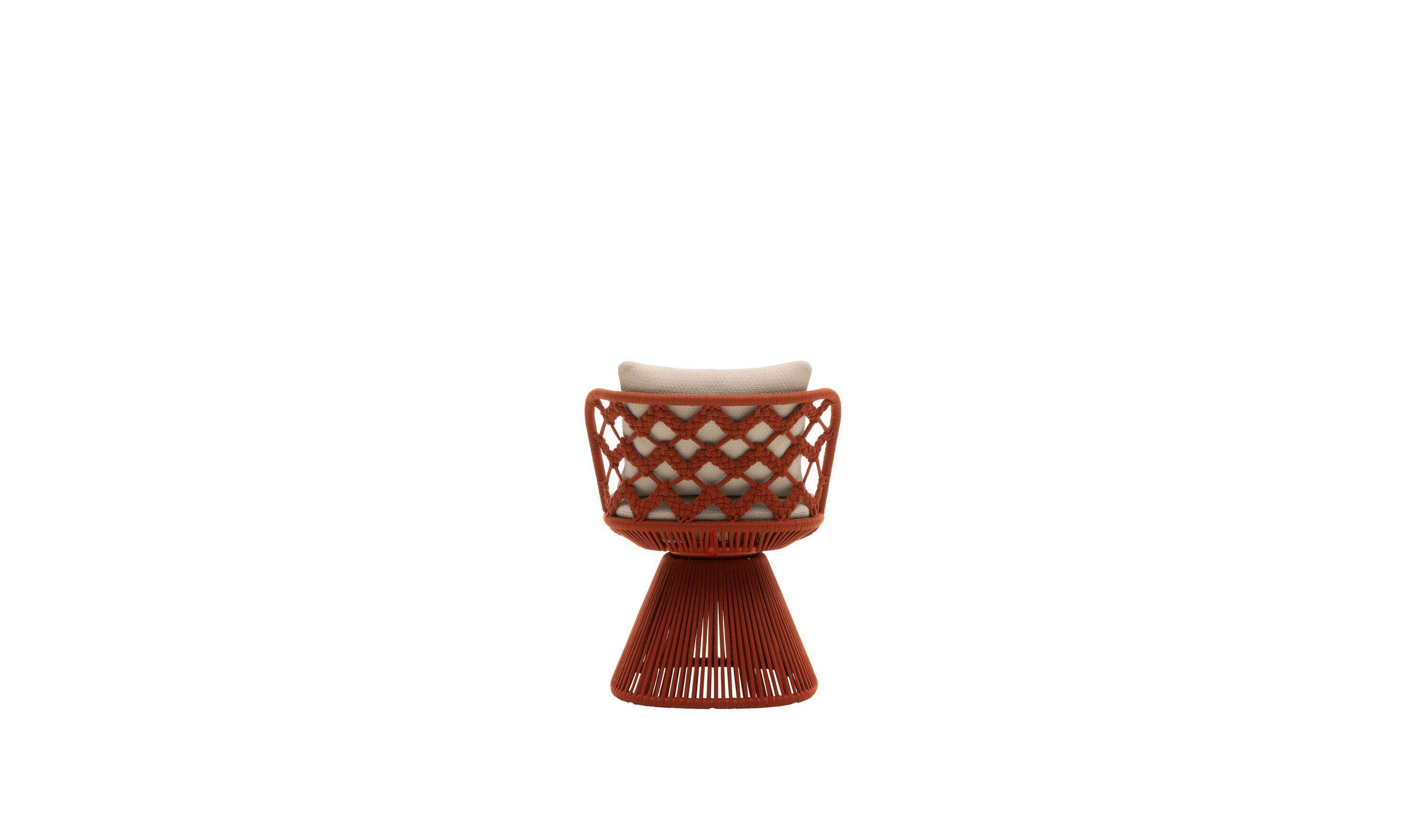Flair O' Outdoor Dining chair - Rope rattier (clay interlacing